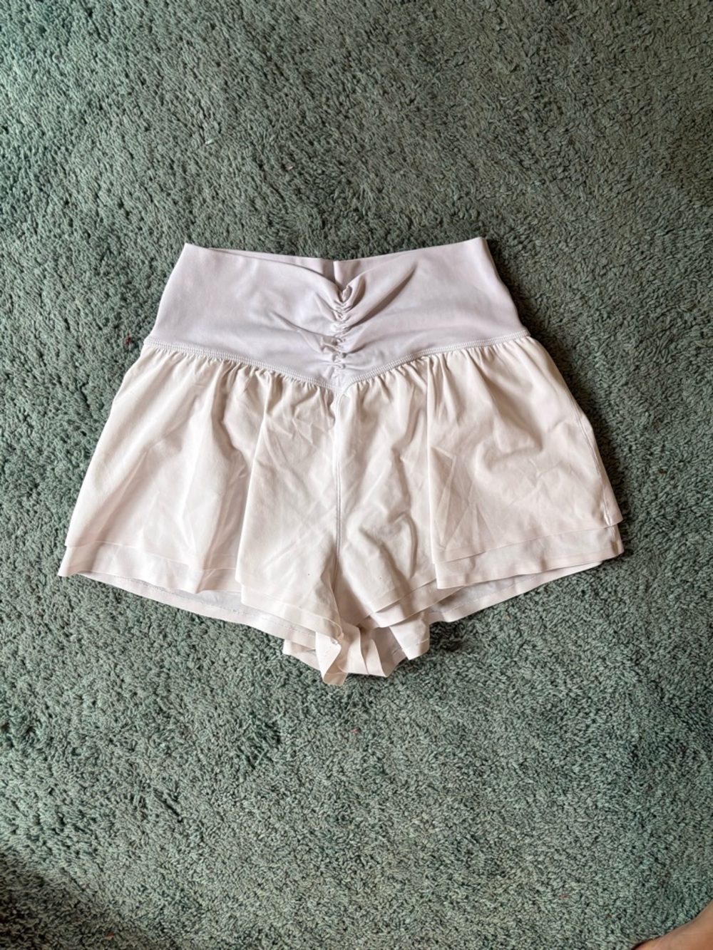 White Aerie High-Waist Flow Shorts